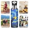 thumbnail image 4 of ALAZA Cat Starry Night Water Bottle Insulated Flask Stainless Steel Straw Lid 20 oz, 4 of 6