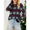 thumbnail image 2 of Suéter de Navidad para mujer, suéteres casuales de manga larga con cuello redondo de Navidad CACAGOO Camiseta de manga corta, 2 of 7