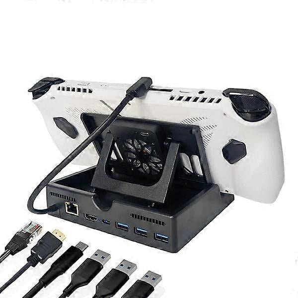 Versatile Game Stand Docking Station Portable Adjustable Cooling Hub for RogAlly Game Console.