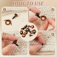thumbnail image 4 of 80 juegos de ojos de seguridad de 10 mm, ojos artesanales con hebillas para párpados, 8 colores, ojos de peluche, ojos de ganchillo con arandelas, ojos de fieltro, 4 of 6