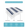thumbnail image 5 of Quilts Full Size Bedding Set, Navy Blue Striped Lightweight Quilted Comforter, Farmhouse Aesthetic Modern Stripes Soft Reversible Bedspread Coverlet with Pillow Covers for All Season, 78" x 90", 5 of 7