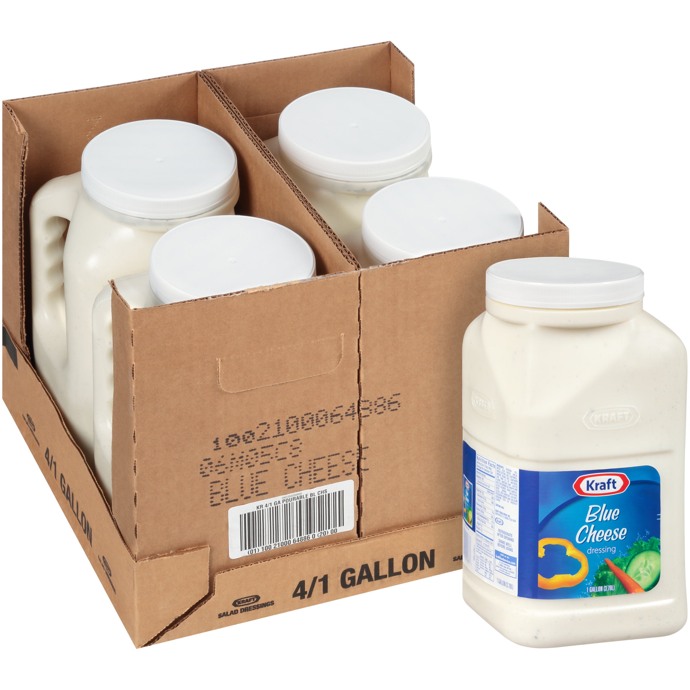 Kraft Blue Cheese Salad Dressing, 4 ct Casepack, 1 gal Jugs