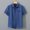 Dark Blue, variant on Mens Shirts Clearance,Mens Short Sleeve Cuban Camp Guayabera Shirt Linen Cotton Hippie Beach Button Down Shirts Beige M