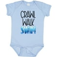 thumbnail image 3 of Inktastic Crawl Walk Swim Wave Design Boys or Girls Baby Bodysuit, 3 of 5