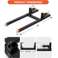 Clamp on Pallet Forks, Tractor Bucket Forks with Adjustable Stabilizer Bar, Quick Attach Pallet