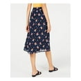 thumbnail image 2 of MAISON JULES Womens Navy Floral Midi Peasant Skirt 0, 2 of 4