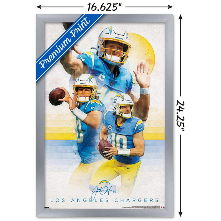 Bolt Up Justin Herbert Los Angeles Chargers NFL Home Decor Poster