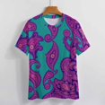 thumbnail image 4 of Paisley Women T-Shirt Classic O Neck T-Shirts Short-Sleeve Trendy Animal Print Design Tshirt Casual Clothing, 4 of 5