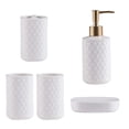 thumbnail image 2 of Juego de accesorios de baño, botella de loción, jabonera, juego esencial de taza de cepillo de dientes, para encimera de baño, acabado suave y limpio, 5 piezas Baoblaze Jabonera de baño, 2 of 8