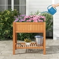 thumbnail image 4 of Costway Raised Garden Bed 39 x 20 x 39 in Outdoor Fir Wood Planter Box with Storage Shelf, 4 of 11