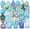 Blue, variant on Colored Glass Bud Vases - Small Textured Flower Vases for Centerpieces, Wedding Table Decor, Retro Home Decor Bulk Vase Set for DIY, Events & Gifts