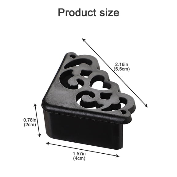 Table Corner Protectors – 4-Pack, Furniture Guards & Bumpers for Safety Protection, Table Edges and Corners Protection, Anti-collision Silicone Corner, Durable & No-Residue(Black,2x1.5x0.8")