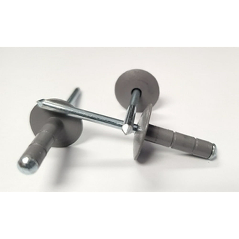 Gray 3/16" Pop Rivet Large Head Aluminum Steel Mandrel Multi Grip