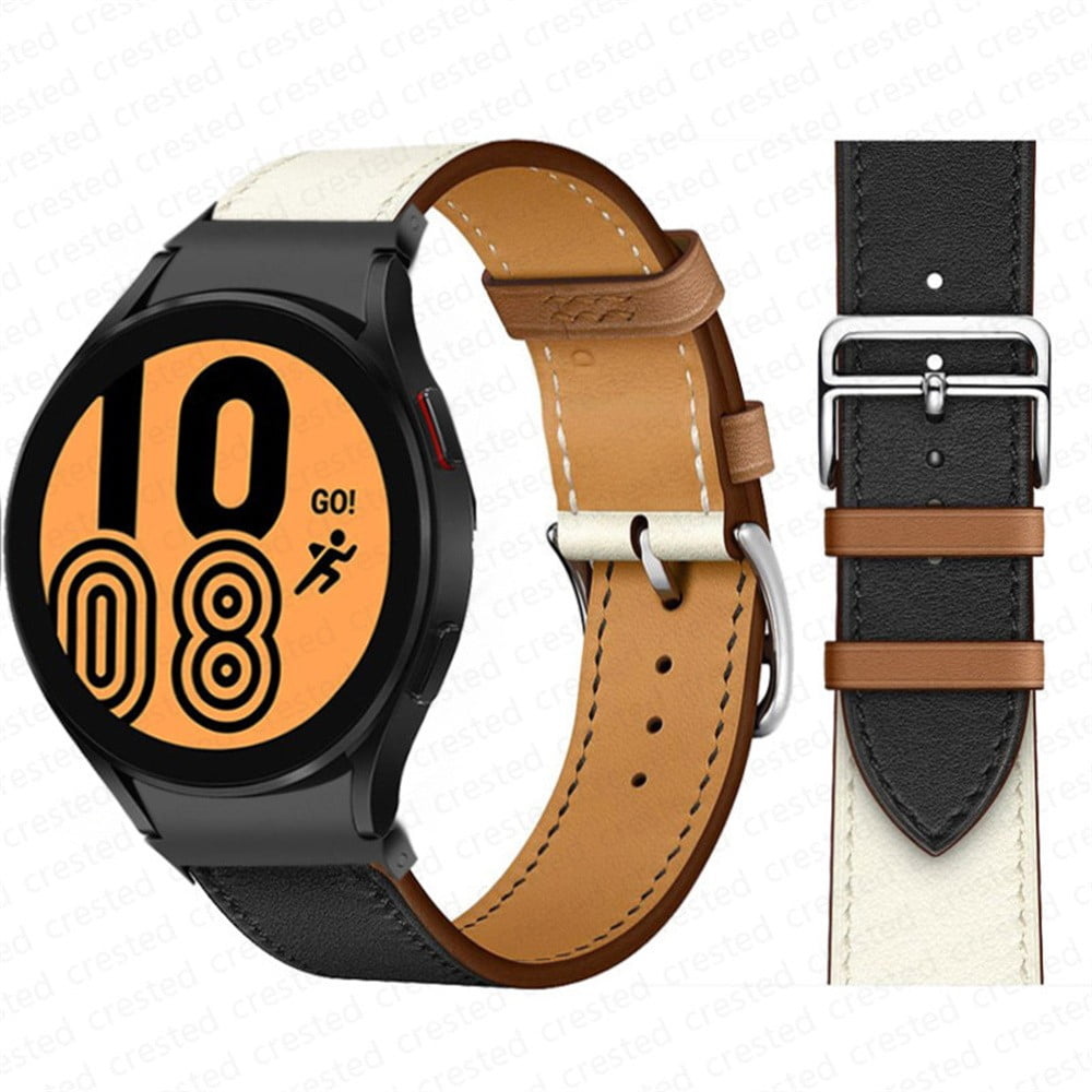 No Gaps Leather Band For Samsung Galaxy Watch 4 classic 46mm 42mm 44mm