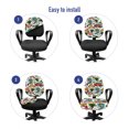 thumbnail image 4 of Abstract Office Chair Slipcover, Surf Themed Vibrant Image Vintage Van and Flower Arrangement Seagulls Action Hobby, Stretch Decorative Fabric Cover, Standard Size, Multicolor, by Ambesonne, 4 of 5