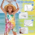 thumbnail image 6 of Xoenoiee Tie Dye Print Girls One Piece Swimsuits Swimwear with Cover Up Skirt, Summer Outfits Beach Bathing Suit with Adjustable Straps, Size 9-10 Years, 6 of 7