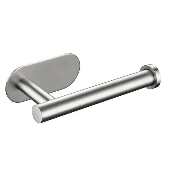 Stainless Steel Toilet Paper Holder – Self-Adhesive Wall Mounted Tissue Roll Holder, Brushed Nickel Finish for Bathroom
