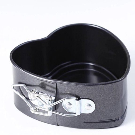 Mini Non-Stick Spring Pan, 4 Inch Heart Shaped Cake Pan, Sturdy Steel, Hand Wash