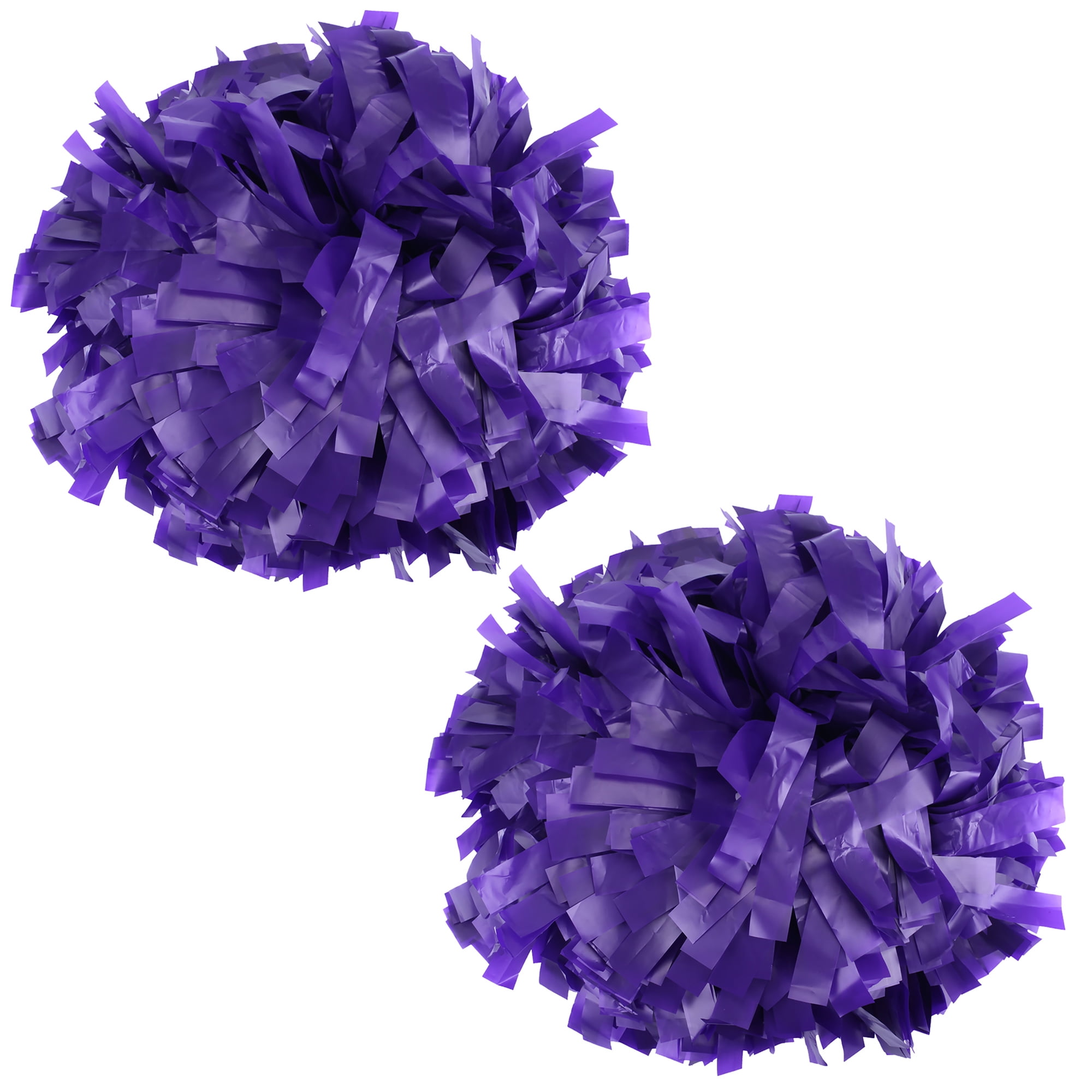 Purple & White Girls Only Plastic Pom Poms 