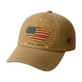 thumbnail image 3 of Trgacdwlo 1776-2026 250 Anniversary USA Hat Unisex Adjustable Embroidered Patriotic Hats Freedom Distressed Vintage Baseball Caps Khaki, 3 of 7
