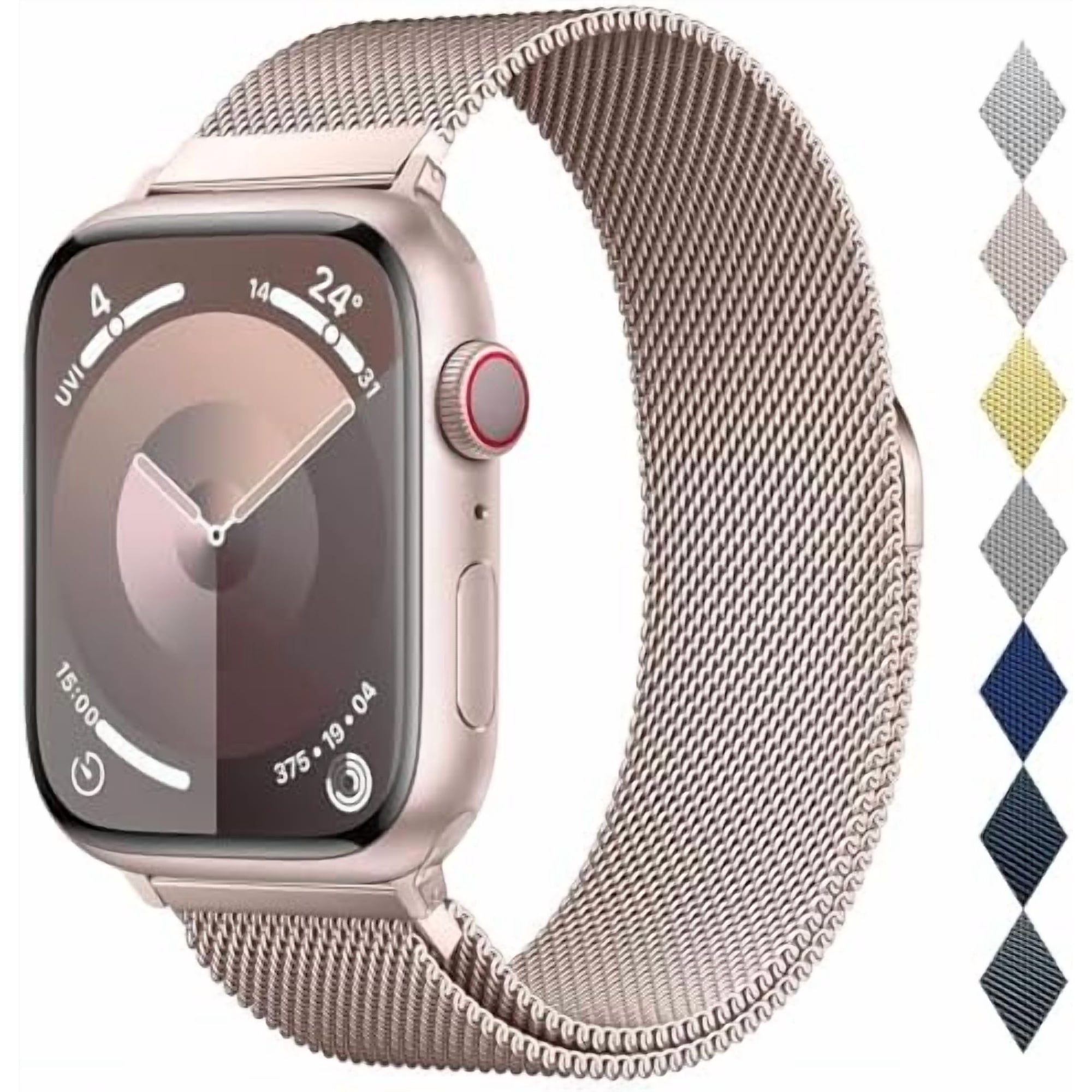 Original Milanese Loop Band for Apple Watch Men Women, Stainless Steel Mesh Magnetic Strap Fits 42/44/45/46/49mm iWatch Ultra4 Ultra3 Ultra2 Ultra1 SE Series12 11 10 9 8 7 6 5