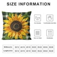 thumbnail image 5 of JRXY  Sunflower Pillow Cover 18x18 Soft, Green Decor Yellow Decorative Throw Pillow Case, Spring Summer Outdoor Sofa Couch Buffalo Plaid Farmhouse Sunflower Flower Green Home Decor White, 5 of 5