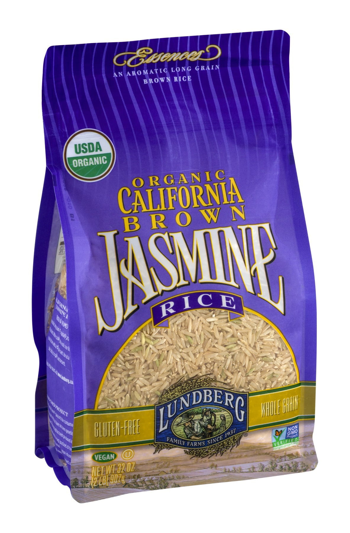 Lundberg Family Farms California Brown Jasmine Rice, 2 LB (Pack of 6