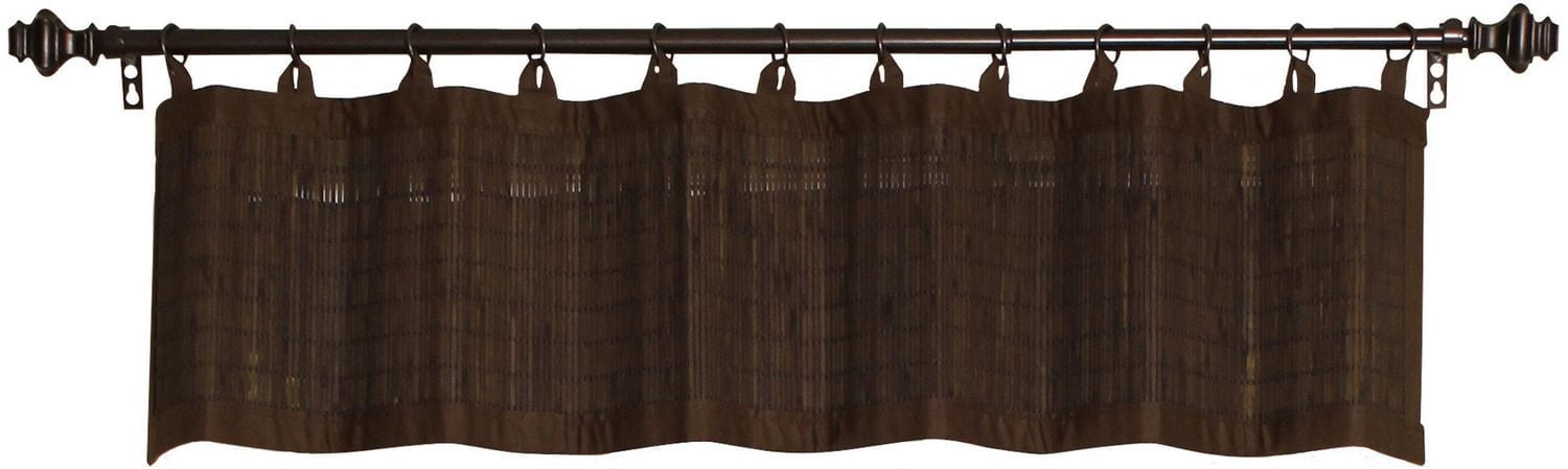 Versailles Cantonnière en Bois de Bambou à Anneaux 48po x 12po