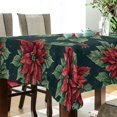 thumbnail image 5 of Yayeee Tablecloths 54" x 72" Rectangle Wrinkle Resistant Party Table Cover, Red Christmas Poinsettias, 5 of 8