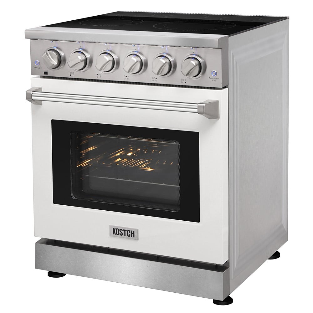 KOSTCH 2 Piece Kitchen Appliance Package 30” Freestanding Electric Range with 4.55 cu. ft. Convention Oven and 24” Built-in Dishwasher