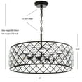 thumbnail image 3 of JONATHAN Y Gabrielle 23" Crystal/Metal LED Pendant, Oil-Rubbed Bronze, 3 of 7
