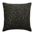 thumbnail image 1 of Cushion Cover For Couch, Charcoal Gray 20"x20" (50x50 cm) Throw Pillow Covers, Linen Beaded Throw Pillows For Couch, Abstract Pattern Modern Style Halloween Decorations - Raving Night, 1 of 3