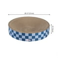 thumbnail image 3 of THE LICKER STORE Nelson 20.13" Modern Cardboard Round Bowl Cat Scratcher with Catnip, Blueberry, CSR1010B, 3 of 6