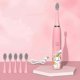 thumbnail image 2 of ZK-Rechargeable Kids Electric Toothbrush, 4 Modes with Memory 6 Brushes (Pink), 2 of 5