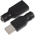 thumbnail image 1 of FELTECHELECTR 2 conectores USB hembra a 5,5 mm x 2,1 mm hembra para cargador y convertidor de CC, color negro, 1 of 6