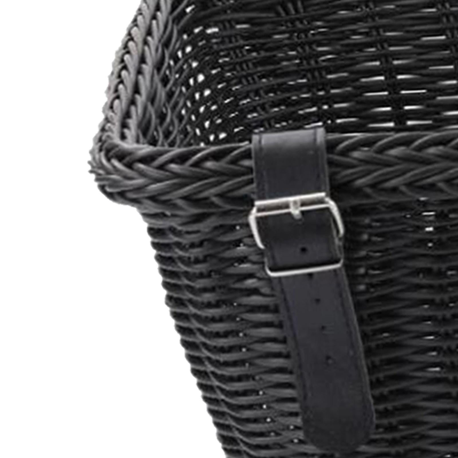 Baoblaze Bike Basket Large Capacity Portable Front Basket Accessories Black