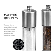 Cole & Mason Everyday Classic Salt & Pepper Mill Set, Stainless Steel Silver & Clear