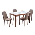 thumbnail image 2 of Comedor Chester Café 4 Sillas Rectangular Tubular y Cristal MOBILKRAFT Modelo Chester Café Estilo Contemporáneo, 2 of 5