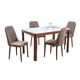 thumbnail image 2 of Comedor Chester Café 4 Sillas Rectangular Tubular y Cristal MOBILKRAFT Modelo Chester Café Estilo Contemporáneo, 2 of 5