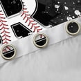 thumbnail image 4 of jejeloiu Monogrammed R Blackout Curtains Set of 2 (52x84 Each),Baseball Lover Window Curtains,Ball Sport Games Curtains and Drapes For Teens,Ultra Soft Bedroom Decor, 4 of 6