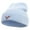 Columbia Blue, variant on Brown Flying Eagle Embroidered Super Stretch Knit Watch Cap Beanie - White OSFM