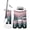 Color 1, variant on Bathroom Accessory Set 6 Piece Serene Watercolor Mountain Landscape Misty Pines Trash can, Toothbrush Holder, Toothbrush Cup, Soap Dispenser, Soap Dish, Toilet Brush Holder