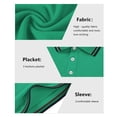 thumbnail image 5 of SPEEDRUN Polo Shirts for Men Short Sleeve Solid Color Men'S Golf Polo Shirts Business Polo Shirts Causal Collared Golf Tennis T-Shirt Peacock Green 3Xl, 5 of 12