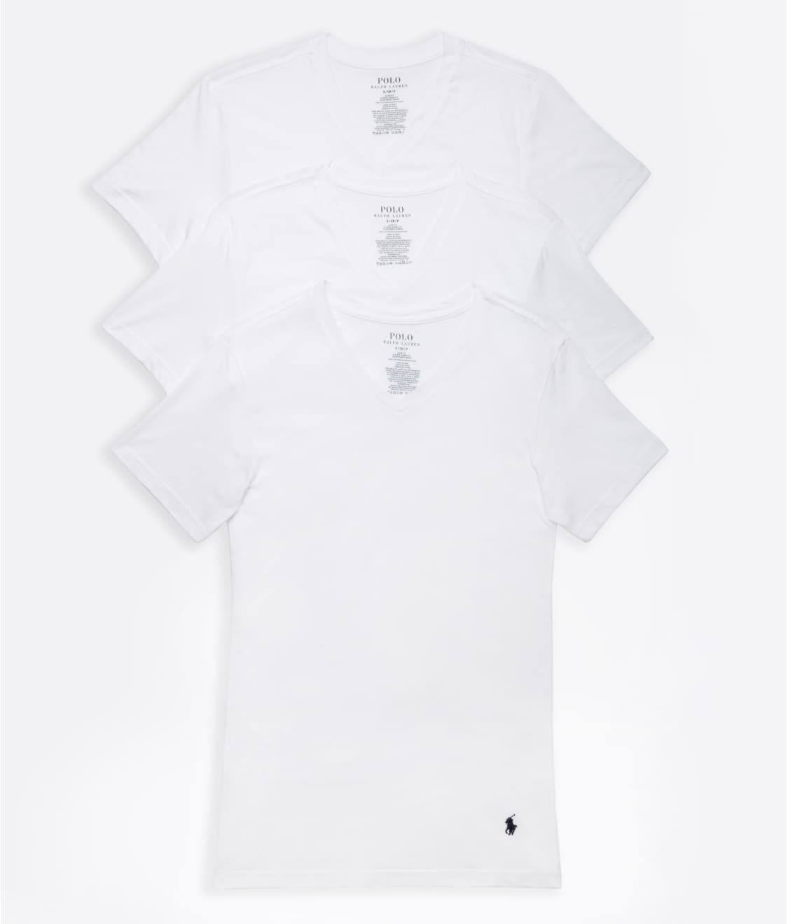 Polo Ralph Lauren Mens Slim Fit Cotton V-Neck T-Shirt 3-Pack Style-RSVNP3 - image 3 of 3