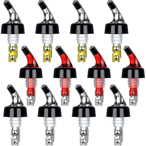 Automatic Measured Bottle Pourer - Quick Shot Spirit Measure Pourer Drinks Wine Cocktail Dispenser Home Bar Tools - 1oz/30ml (12 pack) 12 pack