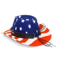 thumbnail image 6 of Bainana 250 Anniversary USA Hat For Women Men Wide Brim Retro Breathable Red White And Blue Cowboy Hat For July 4Th Festival Party, 6 of 8