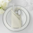thumbnail image 5 of Lann's Linens Set of 12 Reusable Cloth Dinner Napkins, 20-inch Polyester Fabric Napkins for Holidays, Weddings and Events, Machine Washable, Ivory, 5 of 9