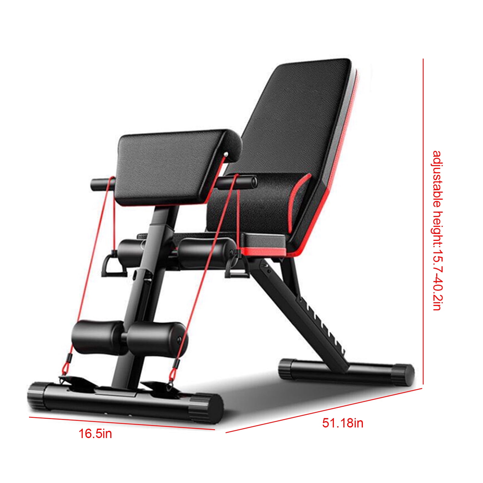 Wildnix Weight Bench, High Load Capacity 352.74 lbs, 7-Position Adjustable Backrest, Foldable, Ergonomic Design for Comfortable Exercise, Easy to Assemble