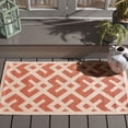 thumbnail image 2 of Safavieh Courtyard Alvin Geometric Indoor/Outdoor Area Rug, Terracotta/Bone, 2' x 3'7", 2 of 9