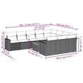 thumbnail image 2 of vidaXL Garden Sofa Set Grey PE Rattan Large Adjustable Feet, 2 of 4